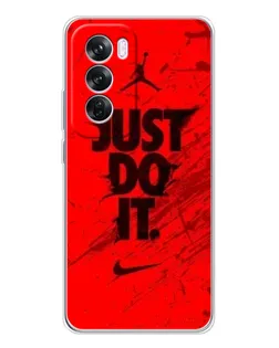 Чехол для OPPO Reno 12 Pro с картинкой «Nike Just Do It» Чехол для OPPO Reno 12 Pro с картинкой «Nike Just Do It»
