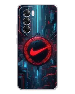 Чехол для OPPO Reno 12 Pro с картинкой «Техногенный стиль Nike»