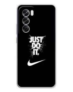 Чехол для OPPO Reno 12 Pro с картинкой «Текстовый принт Nike»