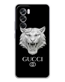 Чехол для OPPO Reno 12 Pro с картинкой «Gucci — серебряный лев»