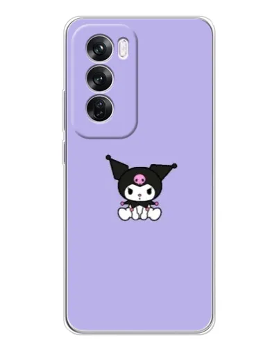 Чохол для OPPO Reno 12 Pro з картинкою «Kuromi — фіолетовий мінімалізм»