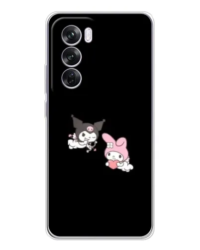 Чохол для OPPO Reno 12 Pro з картинкою «My Melody та Kuromi»