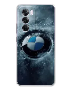 Чехол для OPPO Reno 12 Pro с картинкой «Логотип BMW — лед»