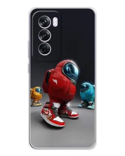 Чехол для OPPO Reno 12 Pro с картинкой «Among Us — 3D стиль»