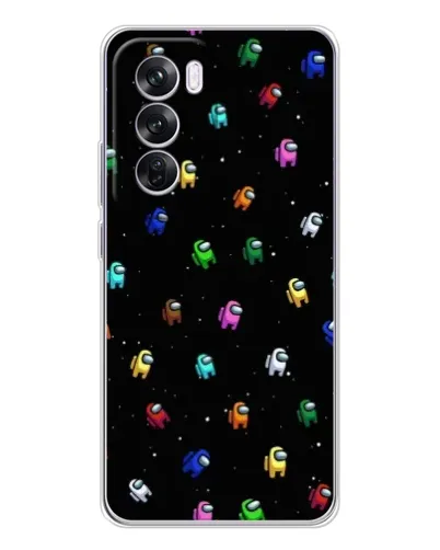 Чехол для OPPO Reno 12 Pro с картинкой «Экипаж Among Us»