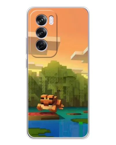 Чехол для OPPO Reno 12 Pro с картинкой «Майнкрафт закат солнца» Чехол для OPPO Reno 12 Pro с картинкой «Майнкрафт закат солнца»