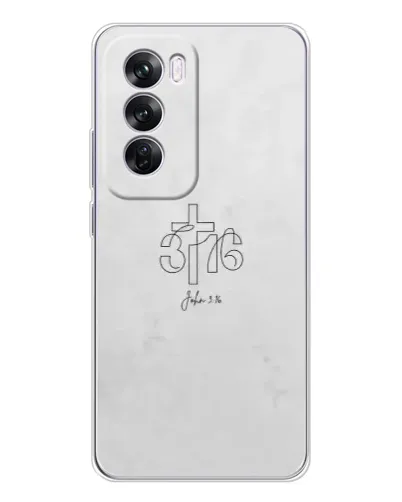 Чехол для OPPO Reno 12 Pro с картинкой «Иоанна 3:16 Крест»
