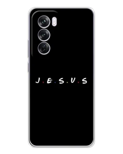 Чехол для OPPO Reno 12 Pro с картинкой «Точки веры J.E.S.U.S.»