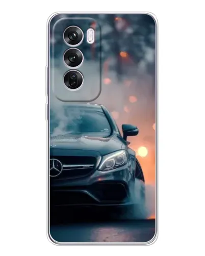Чехол для OPPO Reno 12 Pro с картинкой «Mercedes — ночной город» Чехол для OPPO Reno 12 Pro с картинкой «Mercedes — ночной город»
