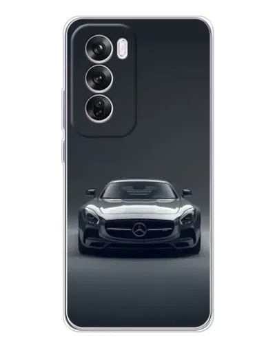 Чехол для OPPO Reno 12 Pro с картинкой «Mercedes на черном» Чехол для OPPO Reno 12 Pro с картинкой «Mercedes на черном»