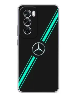 Чехол для OPPO Reno 12 Pro с картинкой «Спортивные линии Mercedes»