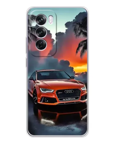 Чехол для OPPO Reno 12 Pro с картинкой «Audi — закат»