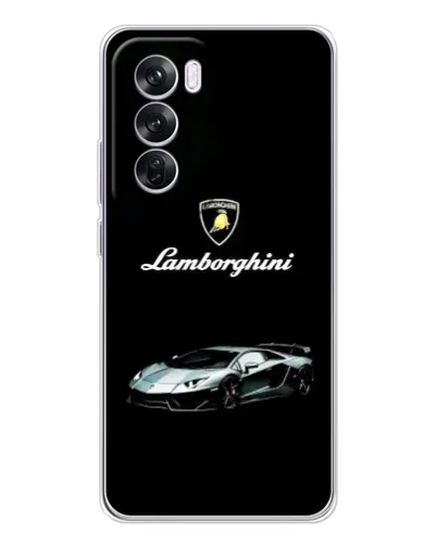 Чехол для OPPO Reno 12 Pro с картинкой «Логотип Lamborghini классика»