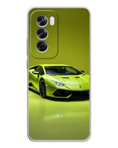 Чехол для OPPO Reno 12 Pro с картинкой «Салатовый Lamborghini Huracan»