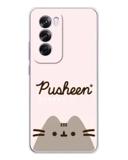 Чохол для OPPO Reno 12 Pro з картинкою «Pusheen логотип»