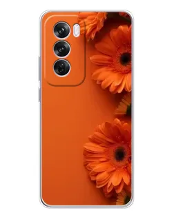 Чехол для OPPO Reno 12 Pro с картинкой «Оранжевые герберы»