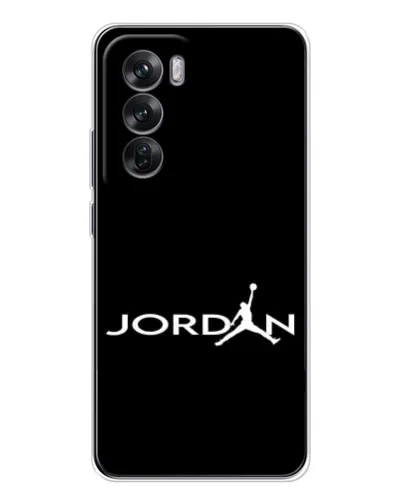 Чехол для OPPO Reno 12 с картинкой «Jordan White Logo»