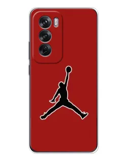 Чехол для OPPO Reno 12 с картинкой «Jordan Red Back»