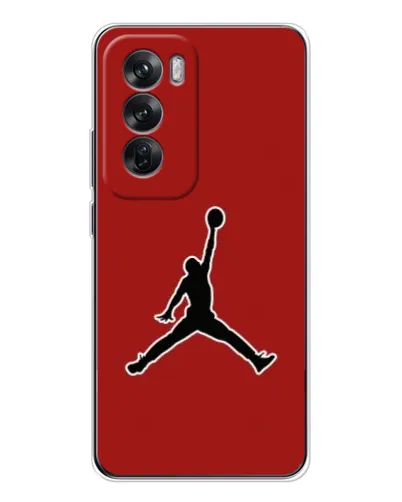 Чехол для OPPO Reno 12 с картинкой «Jordan Red Back»