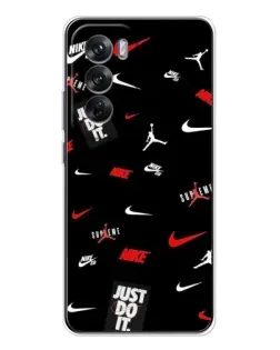 Чехол для OPPO Reno 12 с картинкой «Nike Mix Pattern»
