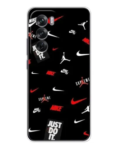 Чехол для OPPO Reno 12 с картинкой «Nike Mix Pattern»