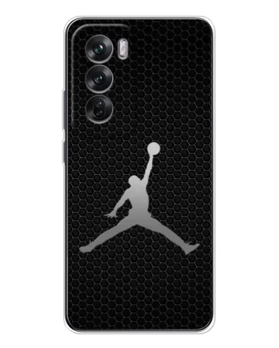 Чехол для OPPO Reno 12 с картинкой «Jordan Dark Carbon»