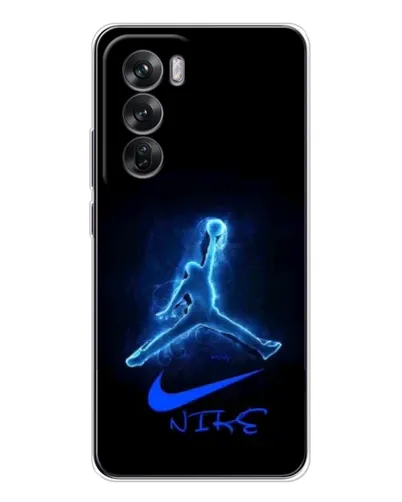 Чехол для OPPO Reno 12 с картинкой «Jordan Neon Blue»