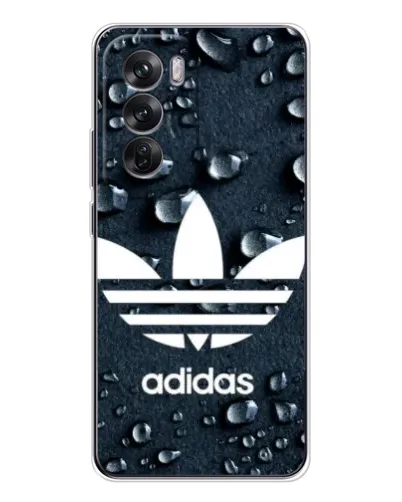 Чехол для OPPO Reno 12 с картинкой «Adidas Trefoil Blue»