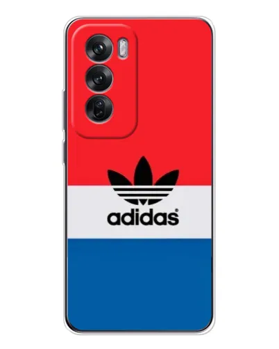 Чехол для OPPO Reno 12 с картинкой «Ретро блоки Adidas»