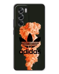 Чехол для OPPO Reno 12 с картинкой «Оранжевый дым Adidas» Чехол для OPPO Reno 12 с картинкой «Оранжевый дым Adidas»