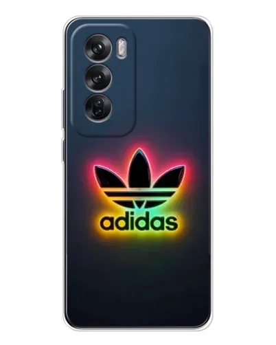 Чехол для OPPO Reno 12 с картинкой «Неоновый Adidas»