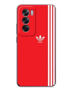 Чехол для OPPO Reno 12 с картинкой «Красный минимализм Adidas» Чехол для OPPO Reno 12 с картинкой «Красный минимализм Adidas»