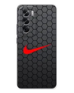 Чехол для OPPO Reno 12 с картинкой «Nike — карбоновая сетка» Чехол для OPPO Reno 12 с картинкой «Nike — карбоновая сетка»