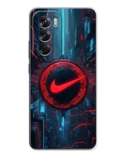 Чехол для OPPO Reno 12 с картинкой «Техногенный стиль Nike» Чехол для OPPO Reno 12 с картинкой «Техногенный стиль Nike»