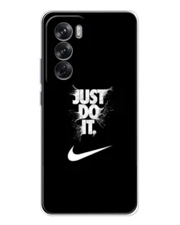 Чехол для OPPO Reno 12 с картинкой «Текстовый принт Nike» Чехол для OPPO Reno 12 с картинкой «Текстовый принт Nike»