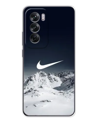 Чехол для OPPO Reno 12 с картинкой «Nike — зимние горы» Чехол для OPPO Reno 12 с картинкой «Nike — зимние горы»
