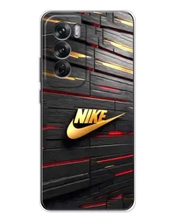 Чехол для OPPO Reno 12 с картинкой «Золотой Nike на металле» Чехол для OPPO Reno 12 с картинкой «Золотой Nike на металле»