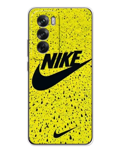 Чехол для OPPO Reno 12 с картинкой «Желтый текстурный Nike» Чехол для OPPO Reno 12 с картинкой «Желтый текстурный Nike»