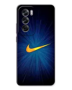Чехол для OPPO Reno 12 с картинкой «Синий пульс Nike» Чехол для OPPO Reno 12 с картинкой «Синий пульс Nike»
