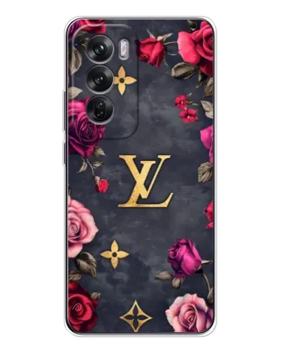 Чехол для OPPO Reno 12 с картинкой «Цветочный Louis Vuitton»