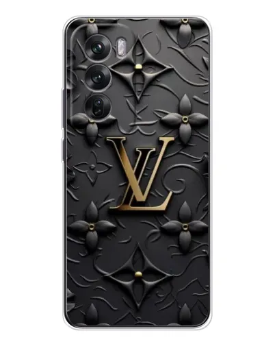 Чехол для OPPO Reno 12 с картинкой «Кожаная текстура LV»