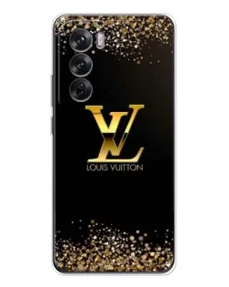 Чехол для OPPO Reno 12 с картинкой «LV — золотые искры»