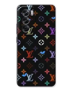 Чехол для OPPO Reno 12 с картинкой «Цветная монограмма LV»