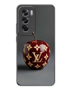 Чехол для OPPO Reno 12 с картинкой «Красное яблоко LV»