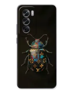 Чехол для OPPO Reno 12 с картинкой «LV — мраморный принт»