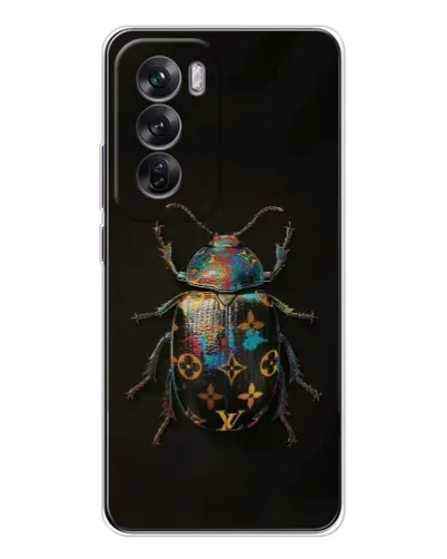 Чехол для OPPO Reno 12 с картинкой «LV — мраморный принт»