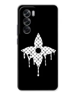 Чехол для OPPO Reno 12 с картинкой «Цветочная монограмма»