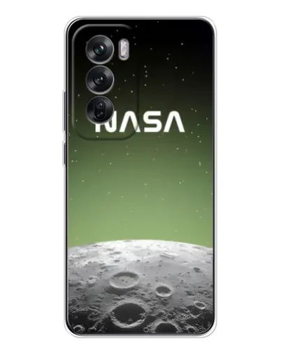 Чехол для OPPO Reno 12 с картинкой «NASA — лунный градиент»