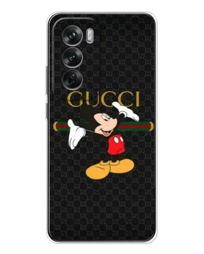 Чехол для OPPO Reno 12 с картинкой «Микки Маус Gucci»