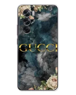 Чехол для OPPO Reno 12 с картинкой «Абстрактные цветы Gucci» Чехол для OPPO Reno 12 с картинкой «Абстрактные цветы Gucci»